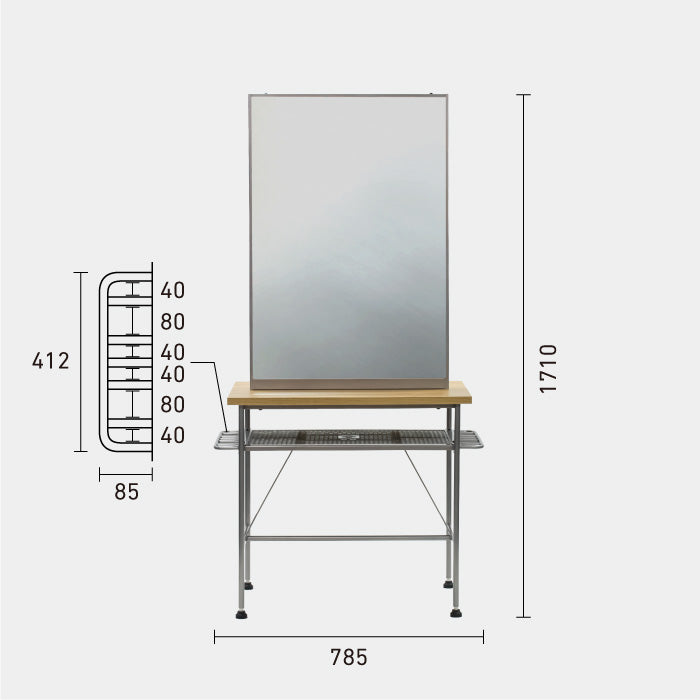 シルバーｘナチュラルウッドｘシルバー