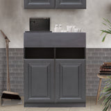 サロンにあるグレー色モールディングありシャンプーキャビネット【下台】