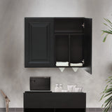 サロンにあるブラック色モールディングありシャンプーキャビネット【上台】