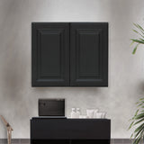 サロンにあるブラック色モールディングありシャンプーキャビネット【上台】