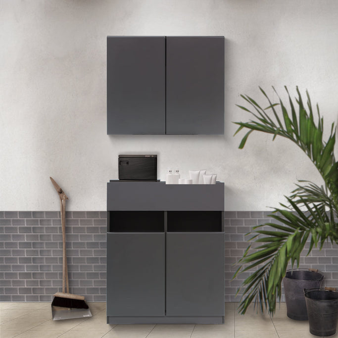 フラットシャンプーキャビネット【SET】
ダークグレー