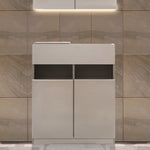 ベージュグレー色フラットシャンプーキャビネット【下台】