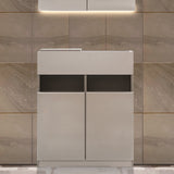 ベージュグレー色フラットシャンプーキャビネット【下台】