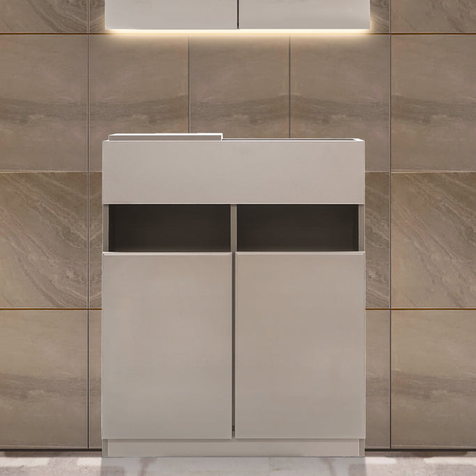 ベージュグレー色フラットシャンプーキャビネット【下台】