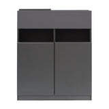 ダークグレー色フラットシャンプーキャビネット【下台】