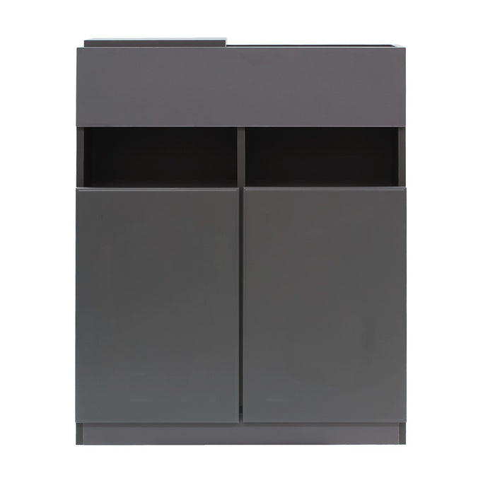 ダークグレー色フラットシャンプーキャビネット【下台】