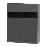 ダークグレー色フラットシャンプーキャビネット【下台】