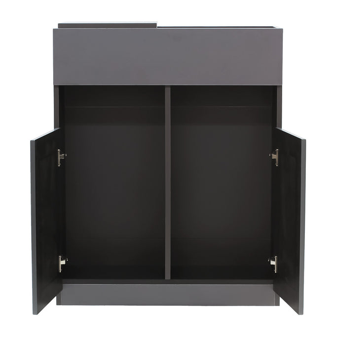 ダークグレー色フラットシャンプーキャビネット【下台】