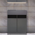 ダークグレー色フラットシャンプーキャビネット【下台】