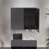 サロンにあるダークグレー色フラットシャンプーキャビネット【上台】