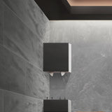 ブラック色シングル扉のシャンプーキャビネット【上台450高さ】