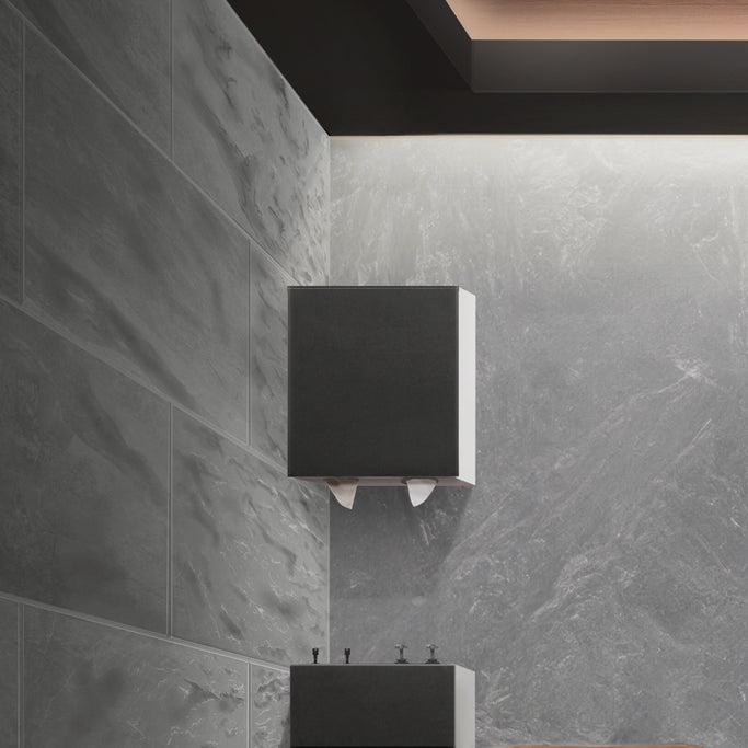 ブラック色シングル扉のシャンプーキャビネット【上台450高さ】