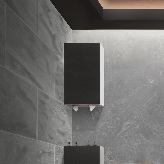 ブラック色シングル扉のシャンプーキャビネット【上台】