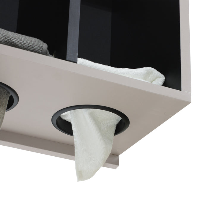 フラットシャンプーキャビネット上台405mm　ベージュグレー　詳細1