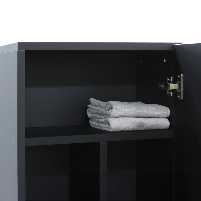 フラットシャンプーキャビネット【上台】 405mm ダークグレー　内部棚