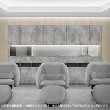 おしゃれな美容室のシャンプースペースにあるモルタルカラーのシャンプーキャビネット