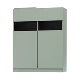 アッシュグリーン色フラットシャンプーキャビネット【下台】