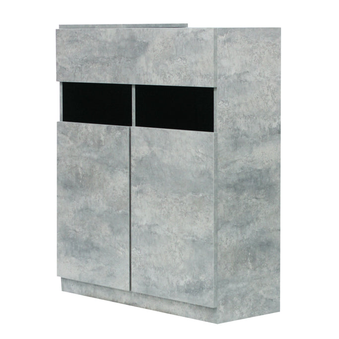 モルタル色シャンプーキャビネット【下台】斜め2