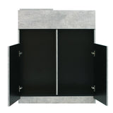 モルタル色シャンプーキャビネット【下台】扉が開けている状態