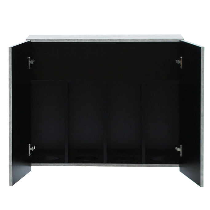 モルタル色シャンプーキャビネット【上台】扉が開けている状態