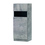 モルタル色シングル扉のシャンプーキャビネット【下台】斜め1