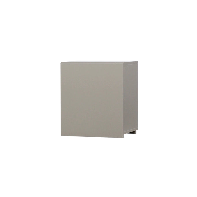 ベージュグレー色シングル扉のシャンプーキャビネット【上台】斜め