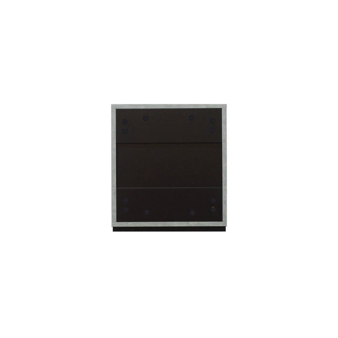 モルタル色シングル扉のシャンプーキャビネット【上台】裏面