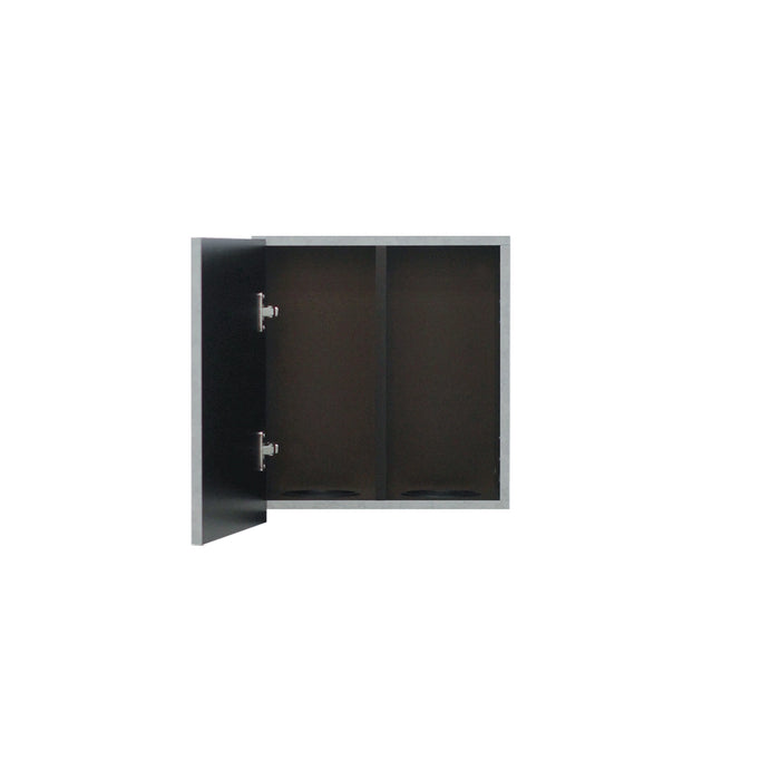 モルタル色シングル扉のシャンプーキャビネット【上台】中身の状態