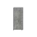 モルタル色シングル扉のシャンプーキャビネット【上台】横面