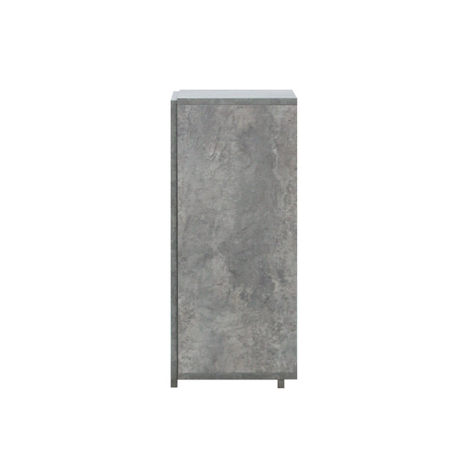 モルタル色シングル扉のシャンプーキャビネット【上台】横面