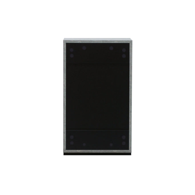 モルタル色シングル扉のシャンプーキャビネット【上台】裏面