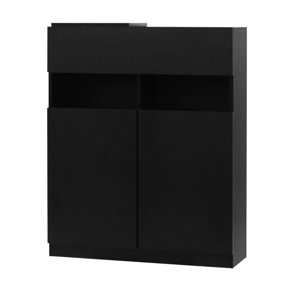 ブラック色シャンプーキャビネット【下台】斜め１