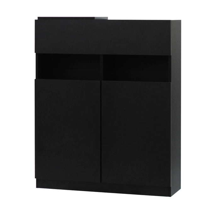 ブラック色シャンプーキャビネット【下台】斜め１