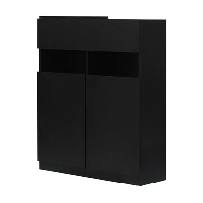 ブラック色シャンプーキャビネット【下台】斜め2