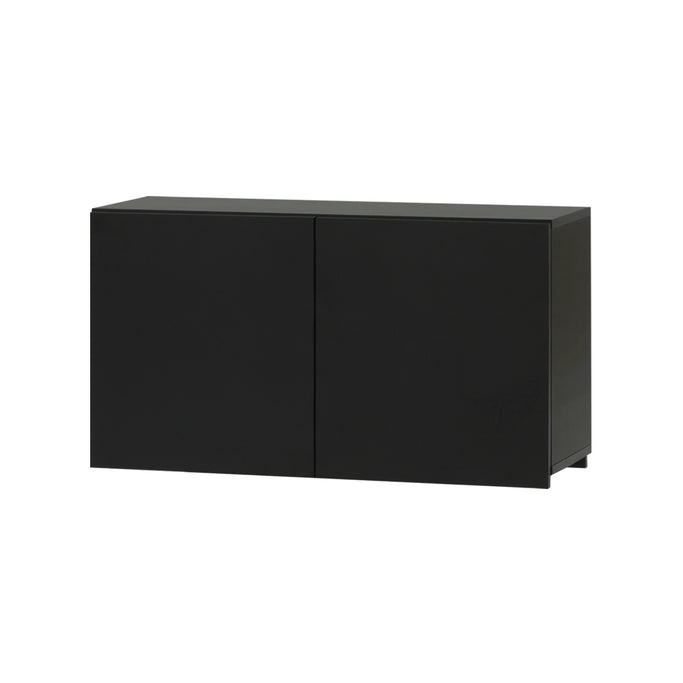 ブラック色フラットシャンプーキャビネット【上台450】斜め１