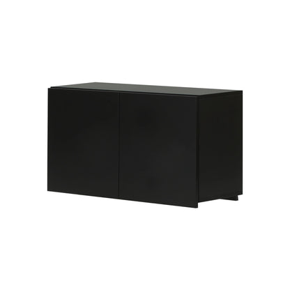 ブラック色フラットシャンプーキャビネット【上台450】斜め2