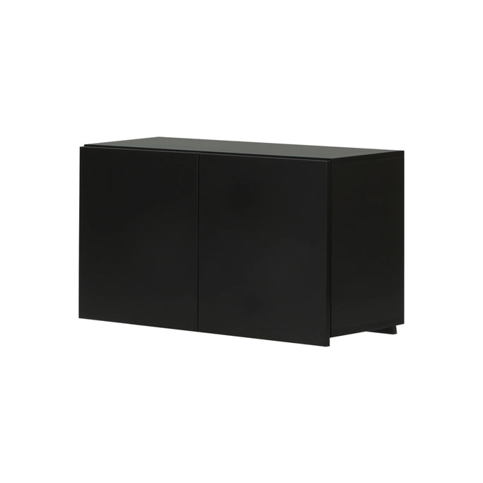 ブラック色フラットシャンプーキャビネット【上台450】斜め2