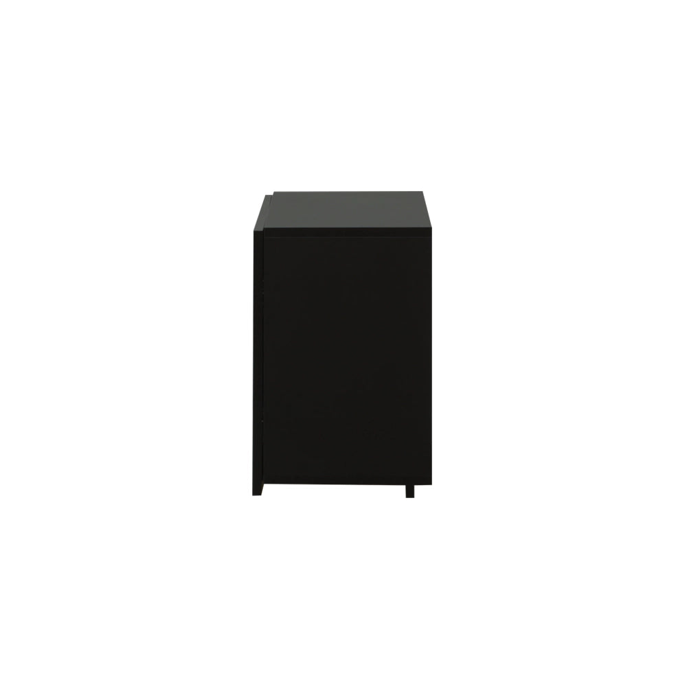 ブラック色フラットシャンプーキャビネット【上台450】横面