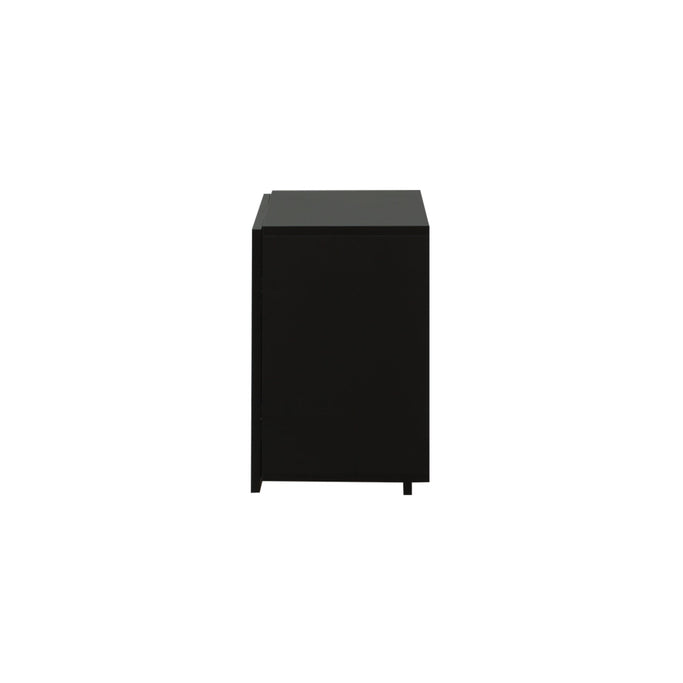 ブラック色フラットシャンプーキャビネット【上台450】横面