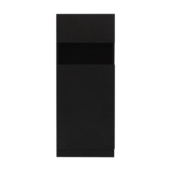 ブラック色シングル扉のシャンプーキャビネット【下台】正面
