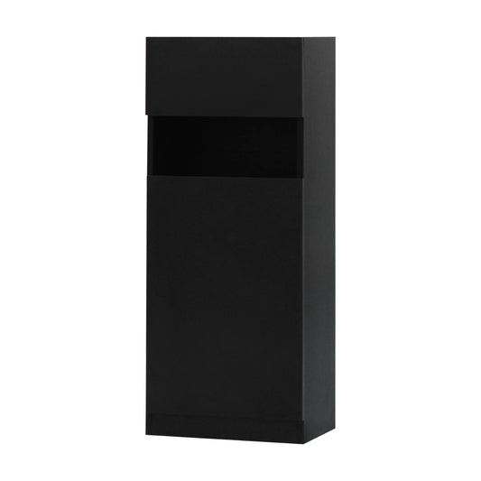 ブラック色シングル扉のシャンプーキャビネット【下台】斜め1