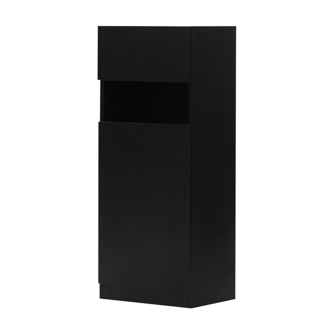 ブラック色シングル扉のシャンプーキャビネット【下台】斜め2