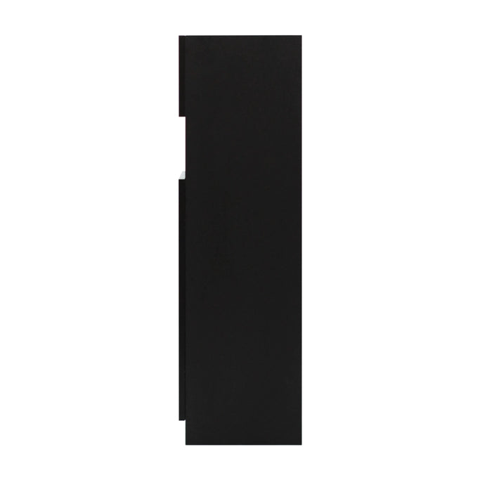 ブラック色シングル扉のシャンプーキャビネット【下台】横面