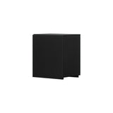 ブラック色シングル扉のシャンプーキャビネット【上台450高さ】斜め2