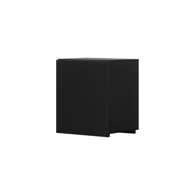 ブラック色シングル扉のシャンプーキャビネット【上台450高さ】斜め2