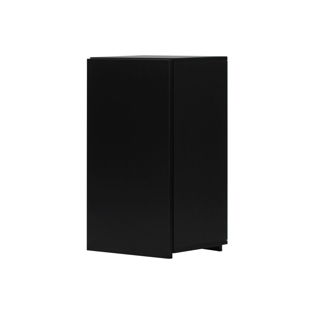 ブラック色シングル扉のシャンプーキャビネット【上台】斜め2