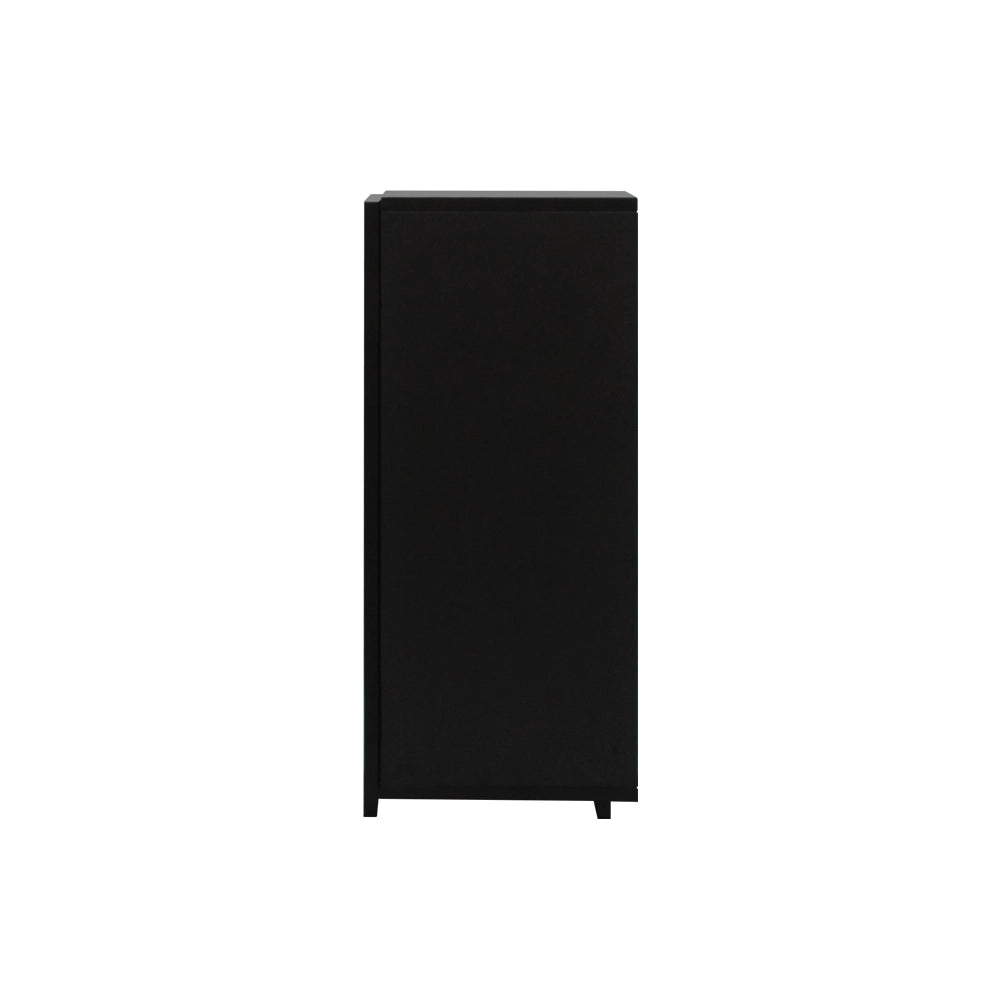 ブラック色シングル扉のシャンプーキャビネット【上台】横面