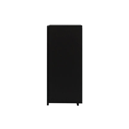 ブラック色シングル扉のシャンプーキャビネット【上台】横面