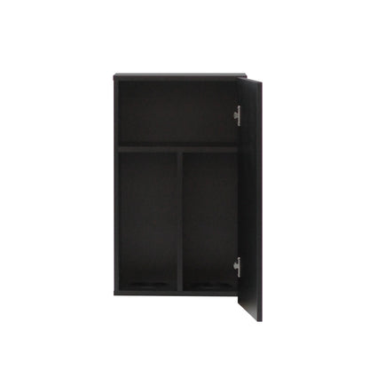 ブラック色シングル扉のシャンプーキャビネット【上台】中身の状態