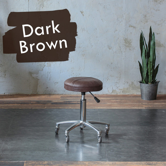 ダークブラウン色鋲なしのスツール